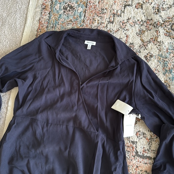 NEW- Nordstrom Navy Blue Wrap Front Maxi Dress - Picture 15 of 15